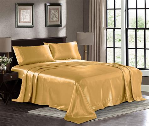 gold sateen sheets